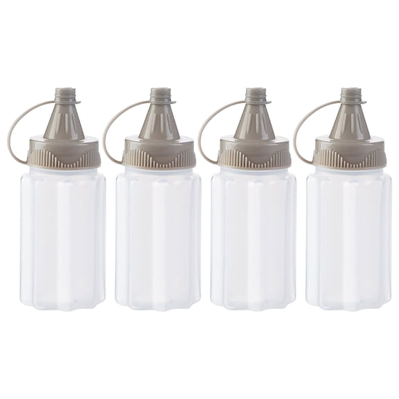 Portable Mini Squeeze Condiment Bottle Set Transparent Sauce Container for Lunch Box Picnic Outdoor Barbecue Kitchen Storage Jar Food Grade PP Material