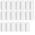 Portable Mini Thermal Printer 20 Rolls Mixed paper Photo Label Memo Wrong Question Printing with USB Cable Imprimante Portable (20 Rolls white)