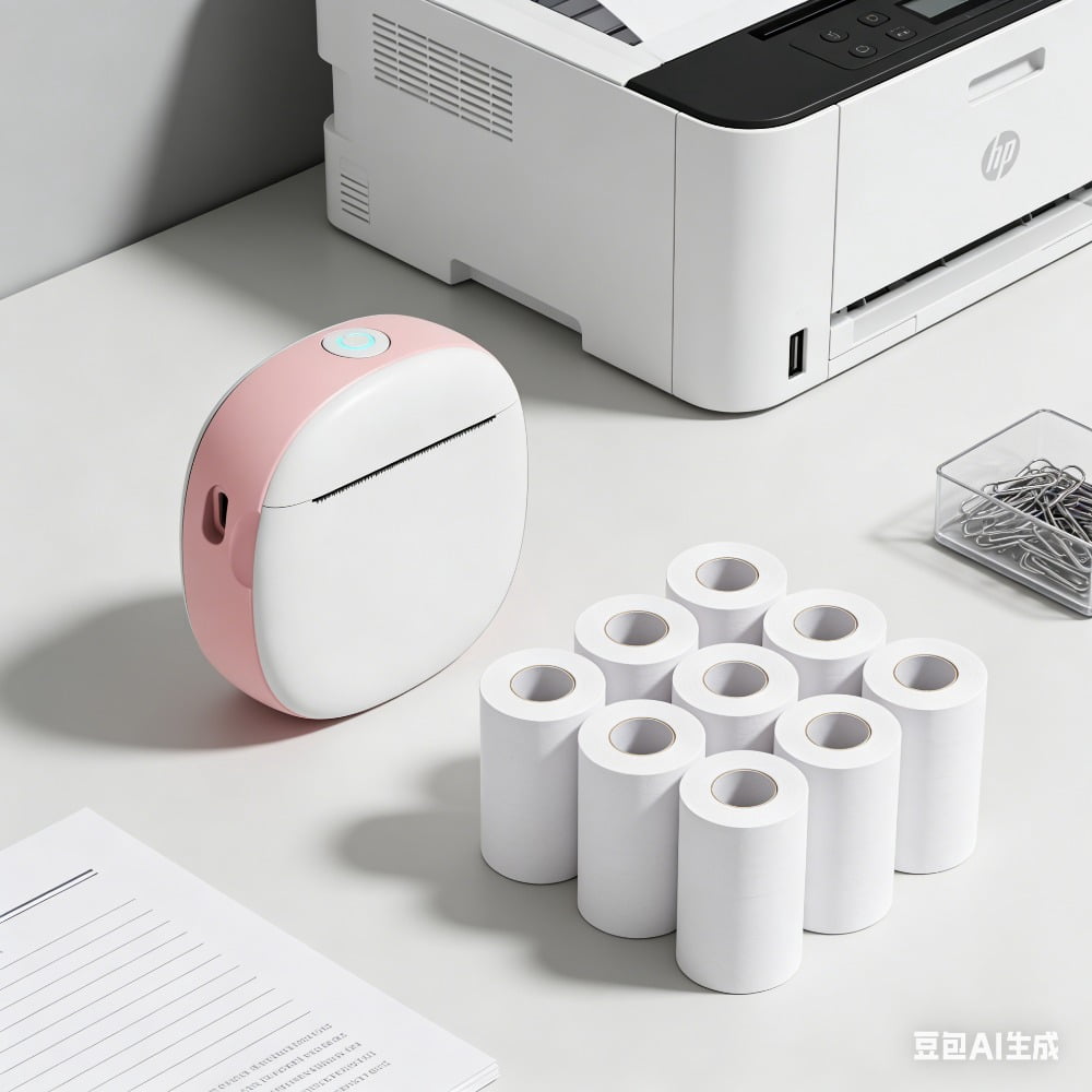 Portable Mini Thermal Printer | 200 DPI, Wireless Wireless Connectivity, Supports Photo & Label Printing, USB Charging, Ink-Free Operation-Ideal for Home & Travel Use, Includes USB Data Cable | COBEI