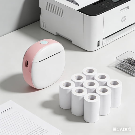 Portable Mini Thermal Printer | 200 DPI, Wireless Wireless Connectivity, Supports Photo & Label Printing, USB Charging, Ink-Free Operation-Ideal for Home & Travel Use, Includes USB Data Cable | COBEI