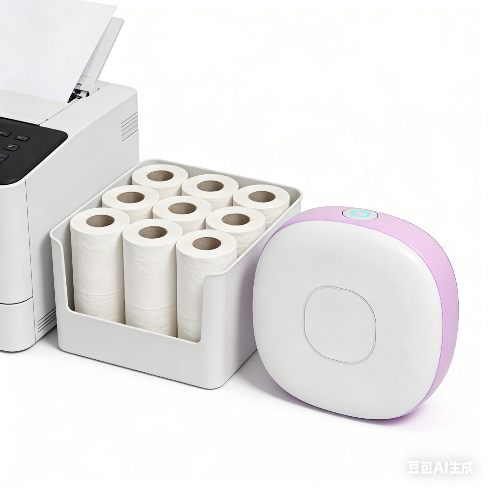 Portable Mini Thermal Printer | 200 DPI, Wireless Wireless Connectivity, Supports Photo & Label Printing, USB Charging, Ink-Free Operation-Ideal for Home & Travel Use, Includes USB Data Cable | COBEI
