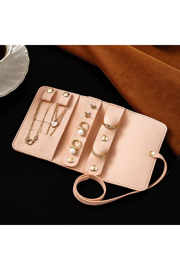 Portable Mini Travel Organizer Bag – Fold-Flat Storage Pouch for , Rings, Necklaces, Multiple Compartments, 1 Pack