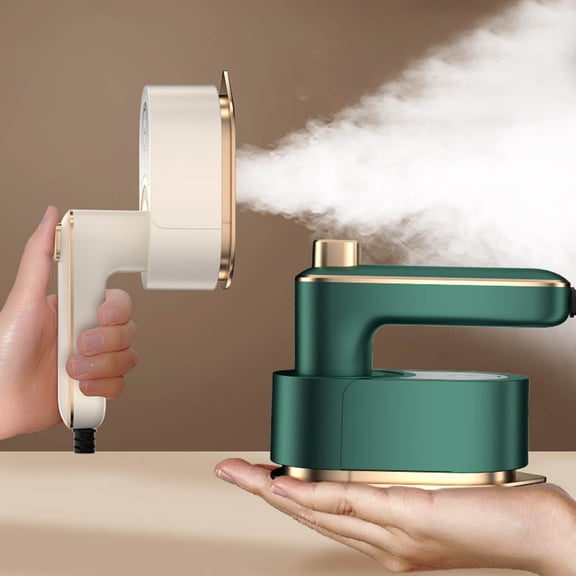 Portable Mini Travel Steam Iron with Rotating Foldable Handle, 2-in-1 Dry & Wet Ironing, 50ml Water Tank, 40W Handheld Garment Steamer for Clothes and Fabric (US Plug)