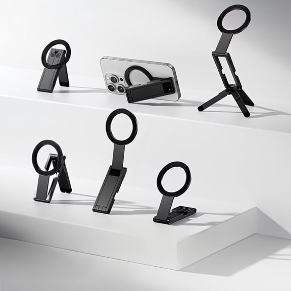 Portable Mini Tripod for Smartphones with a Strong Magnetic Base, Designed for Quick Setup And Compatible with Iphone Models 12 Through 16, in