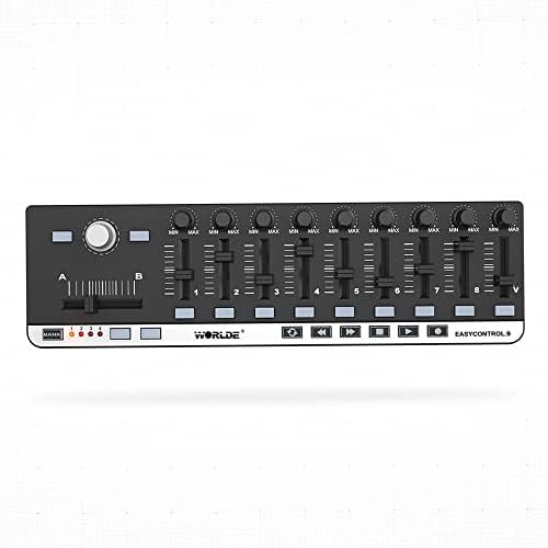 Portable Mini USB 9 Slim-Line Control MIDI Controller Keyboard Controller$$Music