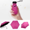 thumbnail image 1 of Portable Mini Umbrella, Compact 5-Fold Design With Lightweight Flat Shape For Sun & Rain Protection, Fuchsia For Travel, Pocket, Bag, Daily Use, 1 of 4
