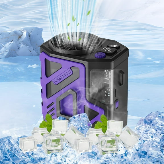 Portable Mini Waist Fan,Outdoor Portable Mini Fan Hanging Waist Fan,Portable Waist Fan 6000mAh Rechargeable Necklace Fan Working Time Suitable for Use Fan Suitable for Outdoor Work Farm Travel Cyclin