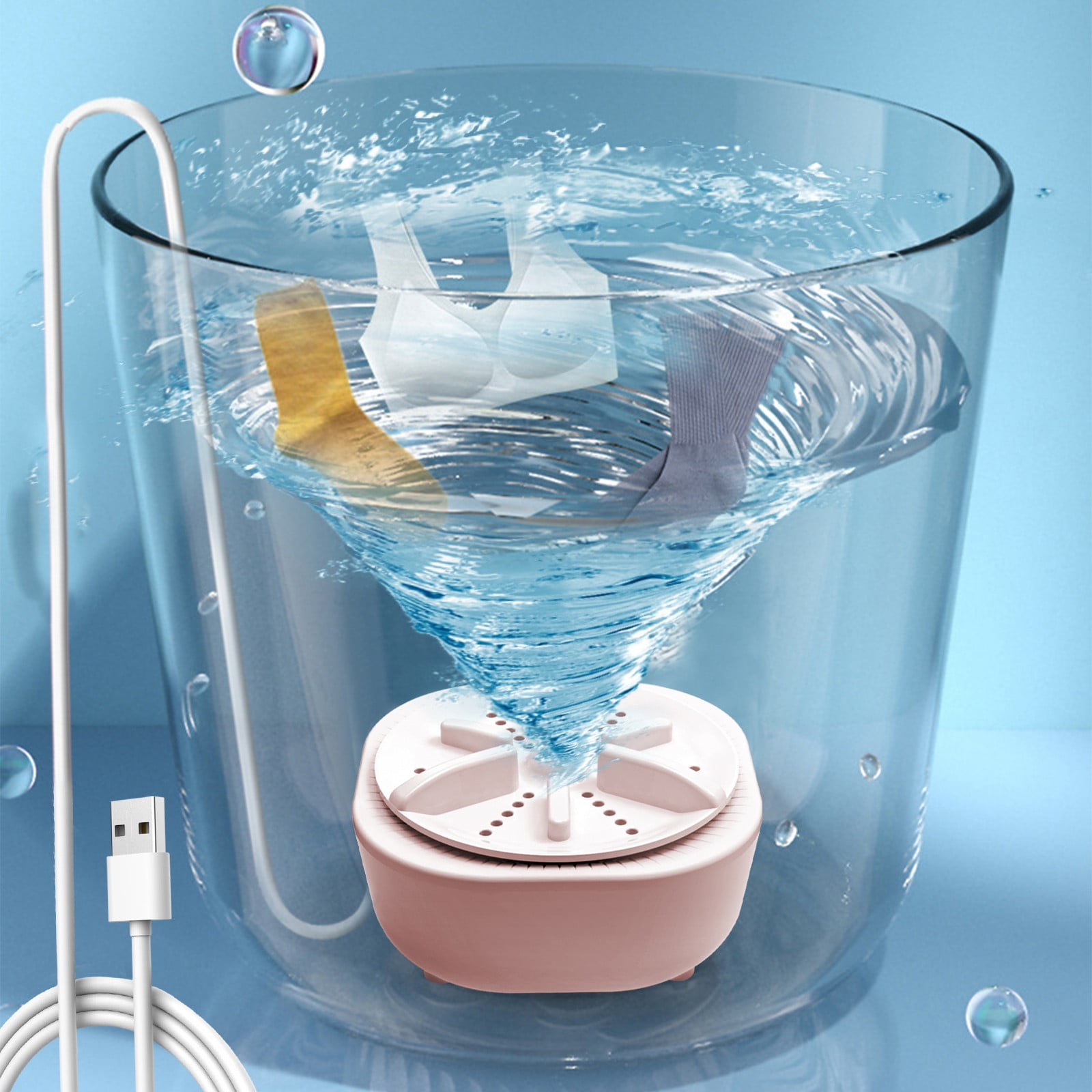 Portable Mini Washer with USB Cable, Mini Washing 3 In1 Dishwashers, Highfrequency Vibration