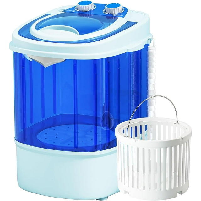 Portable Mini Washing Machine 5.7 lbs Single Bucket Washing Drying 2 in