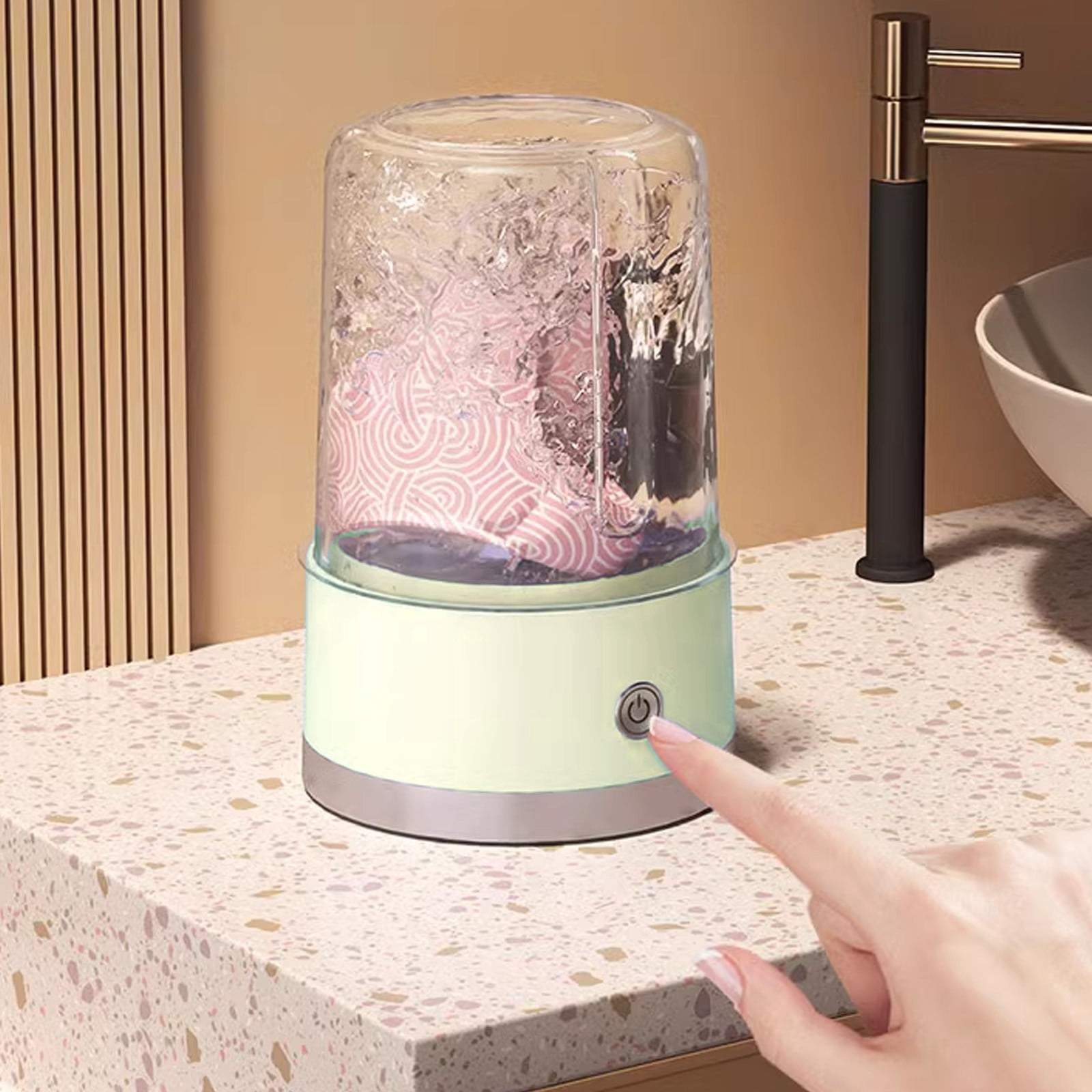 Portable Mini Washing Machine, Compact Deep Cleans Underwear, Lightweight for Apartment, Dorm, Hotel, Travel & Camping Green