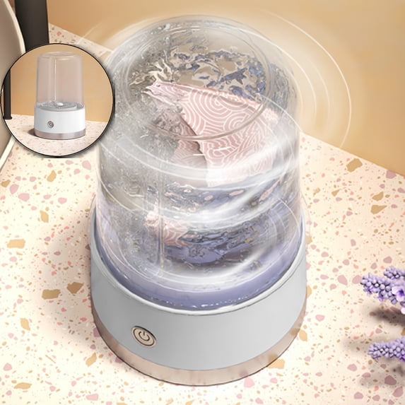 Portable Mini Washing Machine, Compact Deep Cleans Underwear, Wireless Mini Washing Machine for Dormitory, Portable Small Washer, 1L Capacity Compact Mini Washing Cup
