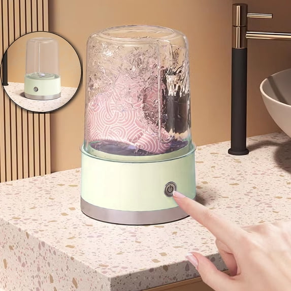 Portable Mini Washing Machine, Compact Deep Cleans Underwear, Wireless Mini Washing Machine for Dormitory, Portable Small Washer, 1L Capacity Compact Mini Washing Cup