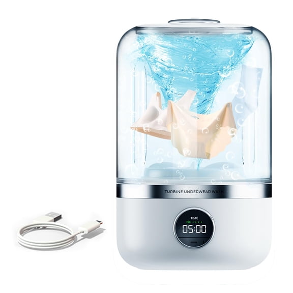 Portable Mini Washing Machine Small Travel Washing Machine 1.2L Suitable for Underwear, Panties, Socks