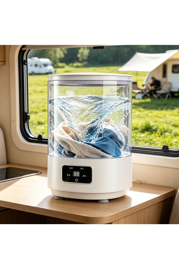 Portable Mini Washing Machine, USB Powered Compact Laundry Washer With Removable Basket Multiple Wash Modes, Quiet Deep Cleaning Solution for Underwear Socks Dorm Travel Apartment