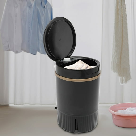 Portable Mini Washing Machine Washer with Drainage Basket Multi-Functional Black