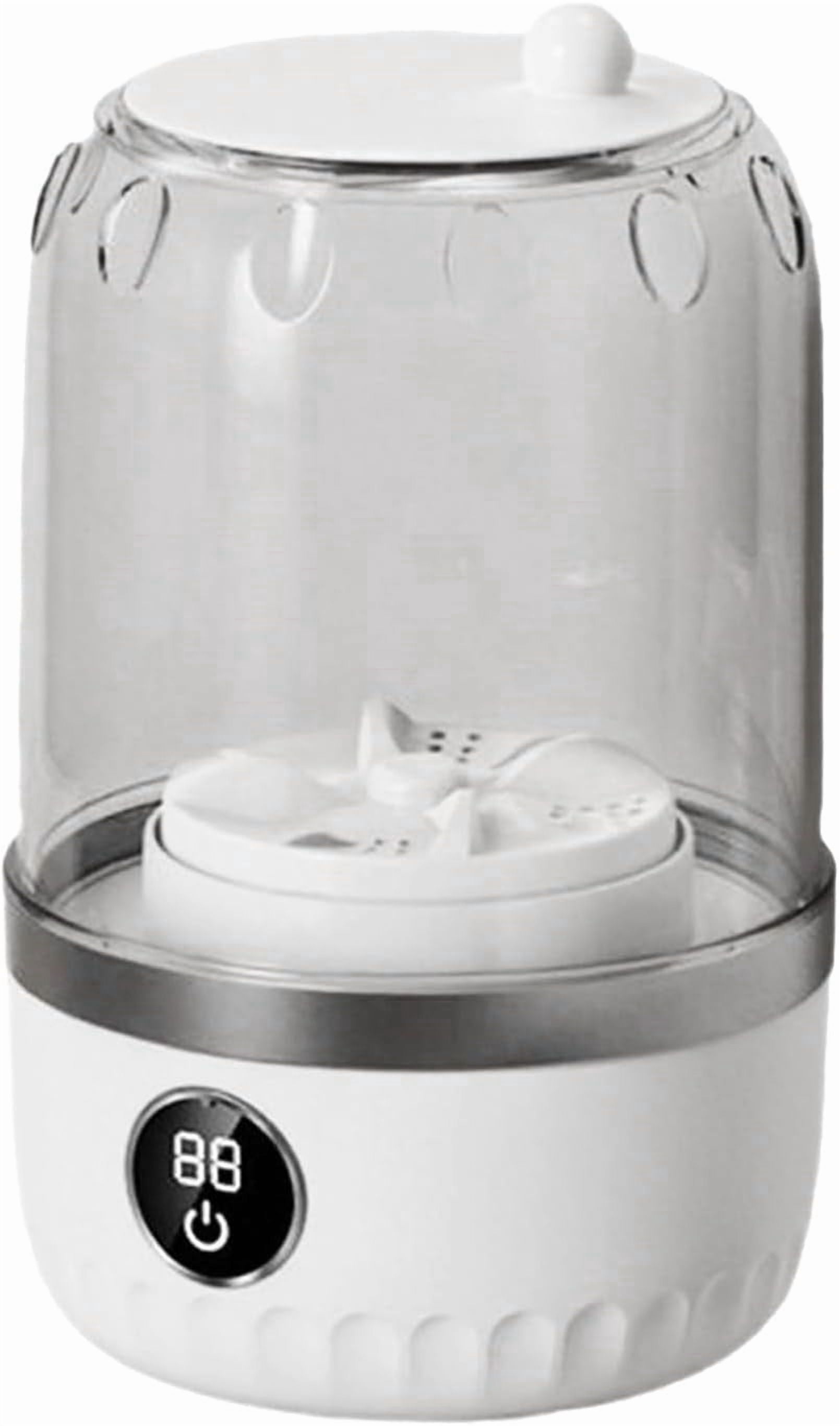 Portable Mini Washing Machine, washer with Digital Timer Display for underwear, socks, saliva towels, suitable for apartments, hotels, and travel White
