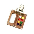 thumbnail image 1 of Portable Mini Watercolor Paint Set, Walnut Wood 8/15 Grids with Metal Clips, Removable Watercolors for Artists & Unique Gifts, 1 of 2