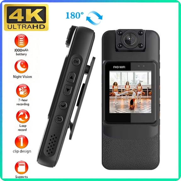 Portable Mini WiFi Camera 4K HD Digital Video Recorder Body Camera Infrared Night Vision Action Camera Sports DV