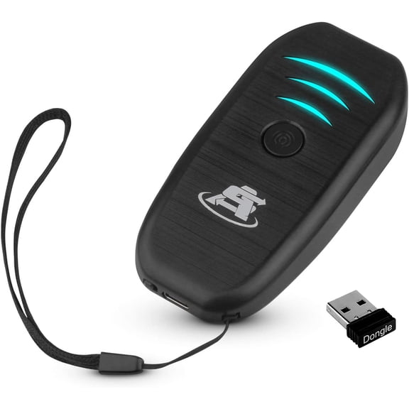 Portable Mini-Wireless Bluetooth Barcode Scanner: Hand Scanners - Cordless, Rechargeable 1D & 2D Scan Gun for Inventory Management Wireless, Handheld USB QR (1D&2D Mini Barcode Reader)
