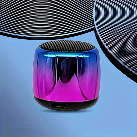 Portable Mini Wireless Lanyard Speaker | 360° Stereo Surround Sound, TWS Pairing, Built-in Mic & USB Charging - Thumb-Sized Colorful Electroplated Design for Home Gym, Outdoor, Movie Nights