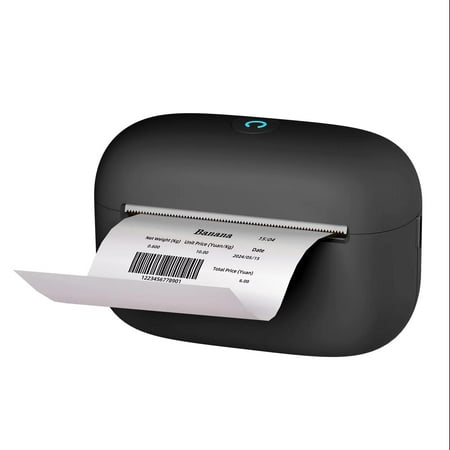 Portable Mini Wireless Thermal Printer Black, Compatible with Android & iOS, USB Rechargeable with Lithium Polymer Battery, for Notes, Planners, Instant Photos