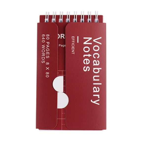 Portable Mini Wordbook Notebook with Double-Opening Design and Twin-Coil Binding for Efficient Language Study and Vocabulary Building