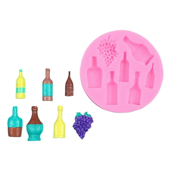 Portable Miniature Wine Shaped Silicone Mold For Homemade Candies Jelly Ice Cubes Baking Decorations Kitchen Tool