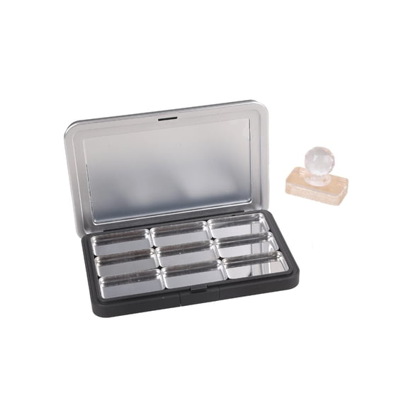Portable Mirror Cosmetic Storage Box With Secure Magnet Closure Durable Design