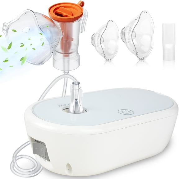 Portable Mist Device with digital display for Home Use Quiet Mesh Atomizer for Adults & Kids white