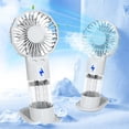 thumbnail image 1 of Portable Mist Fan USB Rechargeable Personal Misting Fan Water Tank 3 Speed Handheld Spray Fan Desktop Travel Home Office Bedroom Outdoor, 1 of 6