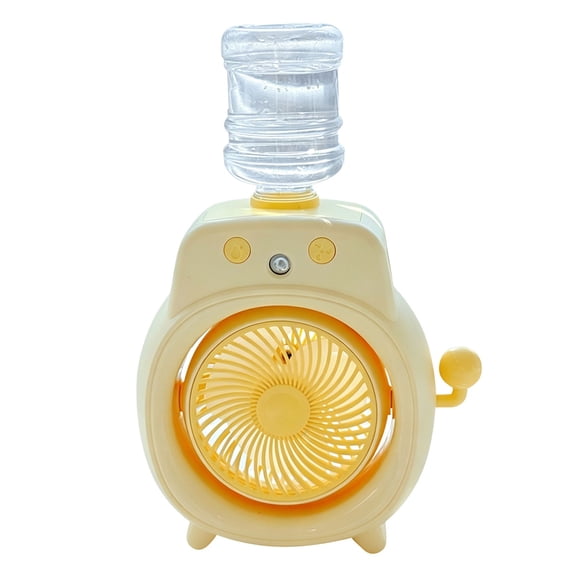 Portable Mist Humidifying Cooling Fan, Water Bottle Mount Mini Spray Fan, USB Powered Desktop Moisturizing Fan, Cute Compact Personal Air Cooler, Mist Output Evaporative Fan, Lightweight Fan