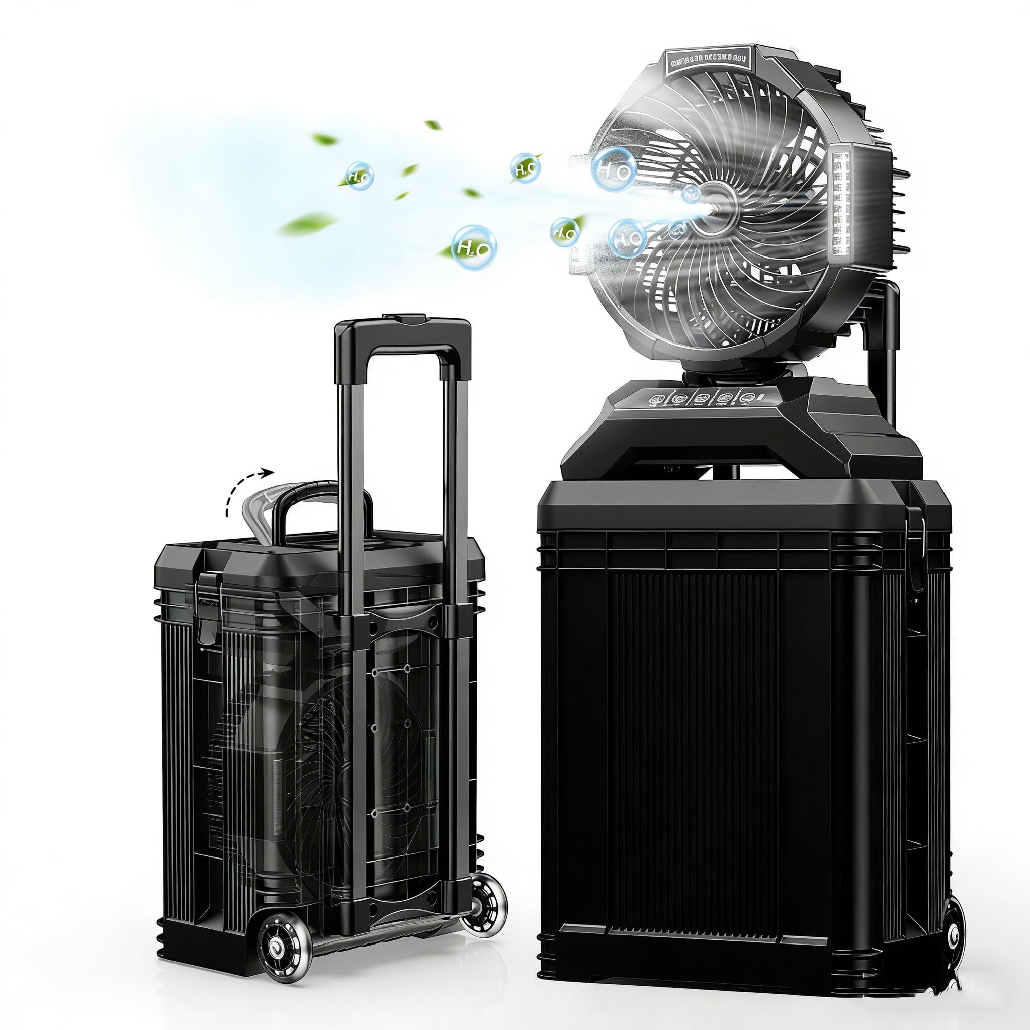 Large Misting Fans Portable Misting Fan - 4 Gal Large Outdoor Fans, 4 Floor Water Cooling ...
