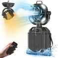 thumbnail image 1 of Outdoor Misting Fan Rechargeable with Remote & LED Light,20000mAh Cordless Battery Powered Camping Fan with 9L Water Tank & LED Lantern for Indoor, Tent, Travel, BBQ, Fishing, Jobsite, 1 of 8