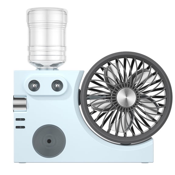 Portable Misting Fan with Water Tank, USB Rechargeable 3 Speed Desk Fan for Home Office