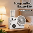 thumbnail image 1 of Portable Misting Table Fan, USB Rechargeable, Quiet, 3 Speeds Desktop Cooling Air Circulator with Mist Spray for Office Home Dorm Bedroom Summer Use, 1 of 6