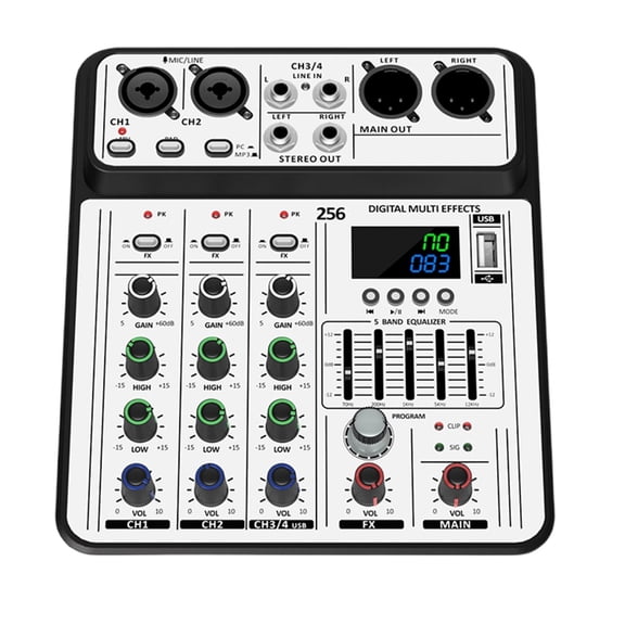 Portable Mixing Consoles Audios MixerW1re1essConnecting DSP Enhances Sound USB Audios Playbacks Headphone Output