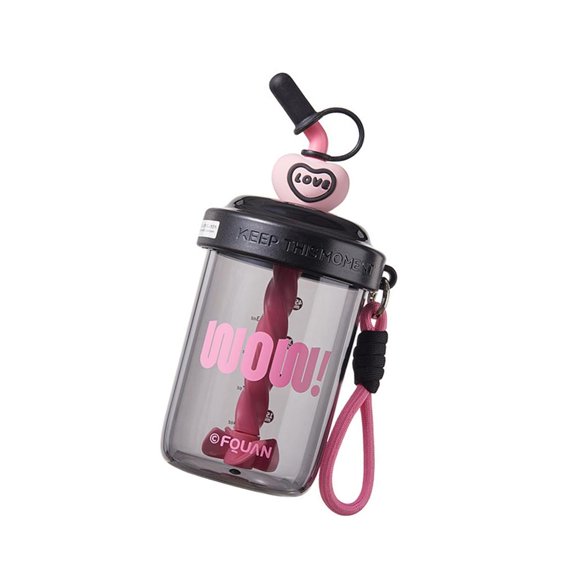 Portable Mixing Cup With Integrated Stirrer Spill Resistant Design Easy Carrying Handle Shatters proof Materials