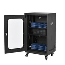 Portable Mobile Charging Cabinet, 30-Bay Tablet Storage Cart, Cell Phone Locker - High-Security Charging Station for Offices