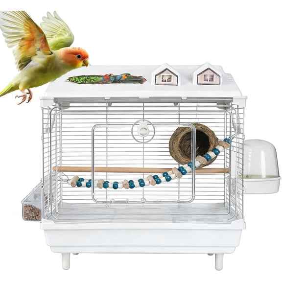 Portable Modular Bird Cage, Transparent, Easy Clean, for Cockatiels and Parrots