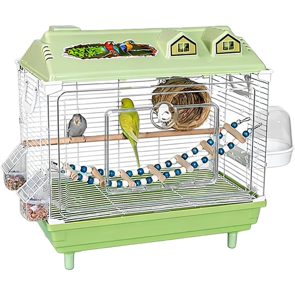 Portable Modular Bird Cage, Transparent, Easy Clean, for Cockatiels and Parrots