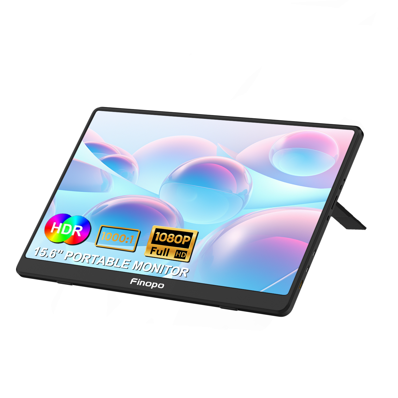 Portable Monitor, 15.6inch 1080P FHD USBC, HDMI Computer Display HDR