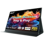 Portable Monitor for Laptop, 15.6 Inch 1080P FHD Portable Monitor Second Screen Extender with USB C HDMI Cover Stand Speaker for Laptop Computer PC Mac Phone PS5/4 Xbox Switch Travel Gaming Work