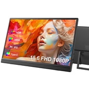 Portable Monitor for Laptop W/ Stand 180° Adjustable, EVICIV 15.6 Inch FHD 1080P IPS Eye Care Screen, Dual Speaker Travel Monitor for Laptop PC MAC Phone PS5/4 