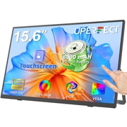 Portable Monitor Touchscreen 15.6" FHD 1080p, Travel Monitor with Built-in Battery & Kickstand & Speakers, HDMI USB C External Portable Monitor for Laptops, PC, Mac, Xbox, Switch, and PS5/4