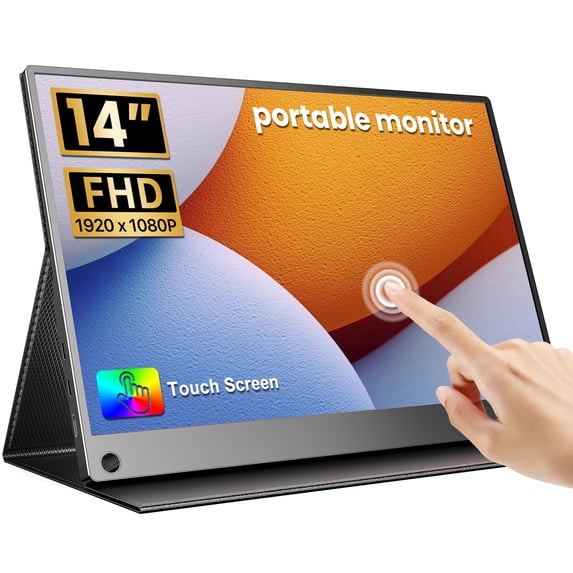 UPERFECT Portable Touchscreen Monitor, 1080P FHD IPS HDR Display, External Second Monitor with Type C HDMI