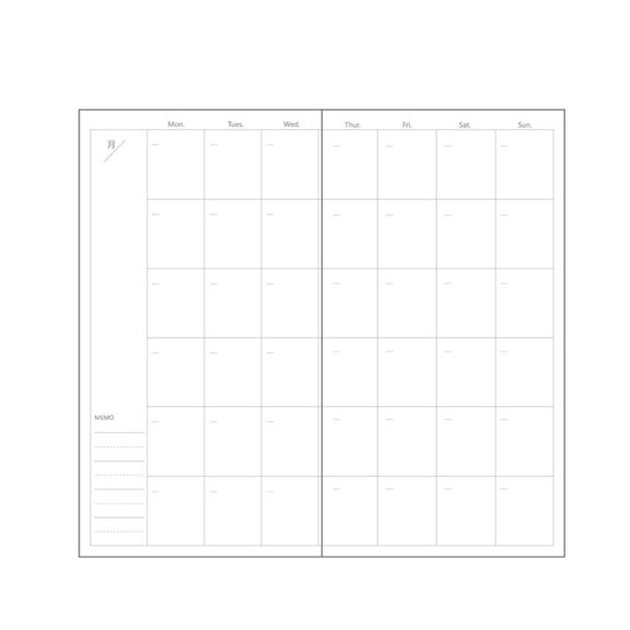 Portable Monthly Schedule Notebook 60 Sheets Kraft Paper Journal For Daily Task Schedules Tracking Planning 4x7.4Inch