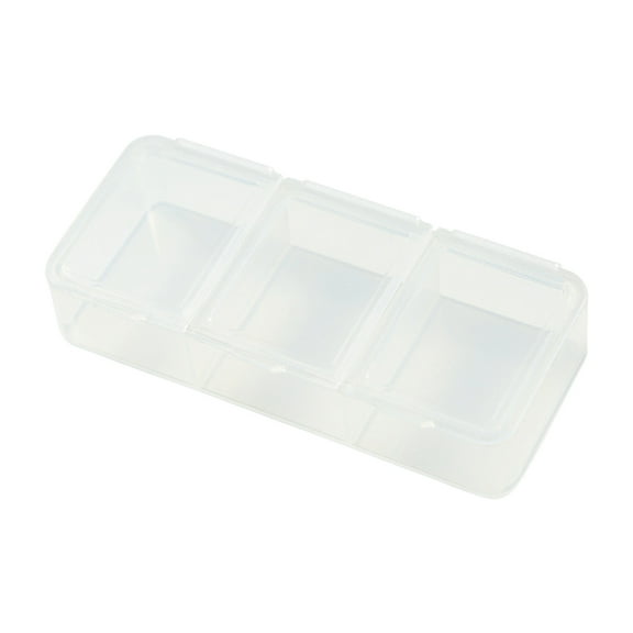 Portable Morning Noon Night Pill Box, Convenient Three-Compartment Plastic Box for Elderly, Travel-Friendly Medicine Organizer