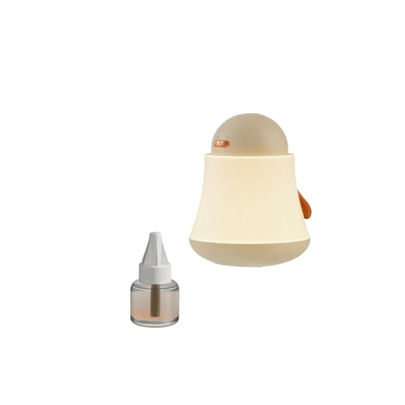 Portable Mosquito Lamp Usb Rechargeable Electric Mosquito Indoor Outdoor Bug Zapper with Warm Night Light for Home Camping Patio Cream 1 Device 1 Refill