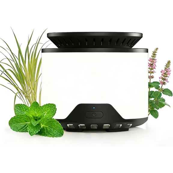 Portable Mosquito Repeller with Essential Oil Diffuser, Rechargeable Fan Device with Amber Light, 1500mAh Battery, USB-C Charging, 2 Botanical Refills Included for Patio, Camping