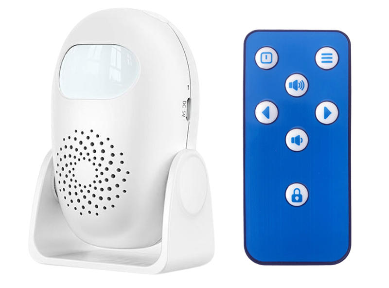 Portable Motion Sensor Alarm Entrance Alert Chime With 125dB Siren Sound And IR Remote
